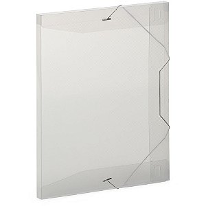 Pasta ABA Elástica Plástica Ofício 2CM Transparente PCT com 10
