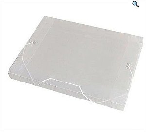 Pasta ABA Elástica Plástica Ofício 20MM Cristal