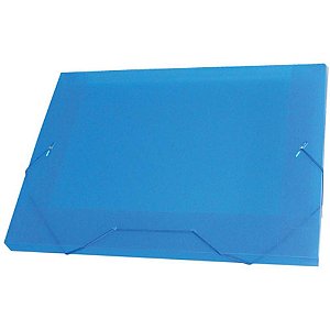 Pasta ABA Elástica Plástica Ofício 20MM Azul Pacote com 10 Unidades