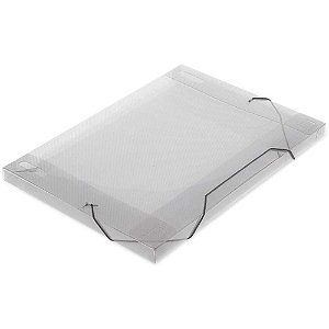 Pasta ABA Elástica Plástica Ofício 18MM Cristal SOFT - Pacote com 10