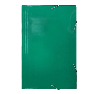 Pasta ABA Elástica Papel Ofício Verde 250G Pacote com 20