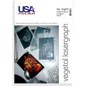 Papel Vegetal Lasergraph A4 90G – Pacote com 50 Folhas
