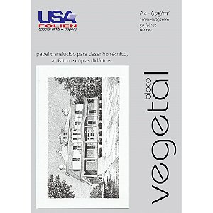 Papel Vegetal A4 60G 210X297MM Pacote com 50