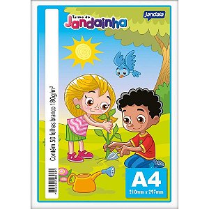 Papel Sulfite A4 Jandaia 180G/M² Branco - Pacote com 50 Folhas