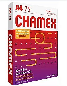 Papel Sulfite A4 Chamex 75G - Pacote com 500 Folhas