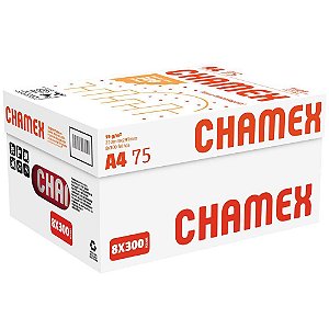 Papel Sulfite A4 Chamex 75G - Caixa com 8 Pacotes de 300 Folhas