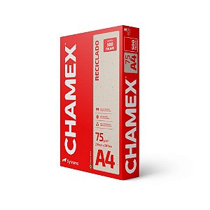 Papel Sulfite A4 Reciclado Chamex ECO 75G 500 Folhas