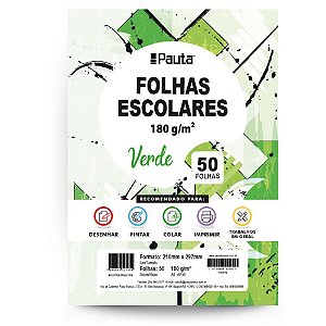 Papel Sulfite A4 Colorido AP60 180G 60KG Verde - Pacote com 50 Folhas