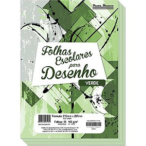 Papel Sulfite A4 Colorido AP60 180G 60KG Verde - Pacote com 50 Folhas