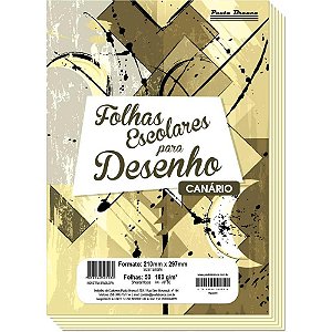 Papel Sulfite A4 Colorido AP60 180G Canário Pacote com 50 Folhas