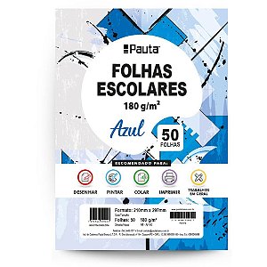 Papel Sulfite A4 Colorido AP60 180G Azul 50 Folhas