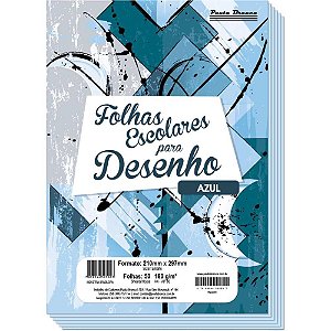 Papel Sulfite A4 Colorido AP60 180G Azul 50 Folhas