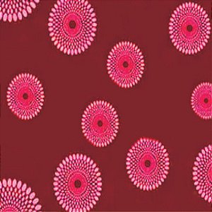 Papel Presente Bobina Couchê 60CM MOD503 Caleidoscópio Vermelho BO-100M