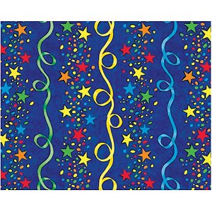 Papel de Presente Bobina Couchê 60CM X 100M - Estampa Festa