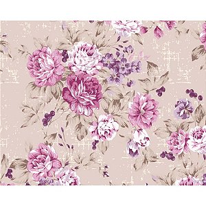 Papel Presente Bobina Couchê 60CM MOD 361 Floral - 100 Metros