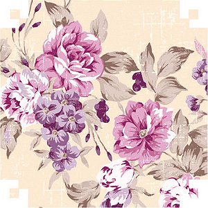 Papel Presente Bobina Couchê 60CM MOD 361 Floral - 100 Metros
