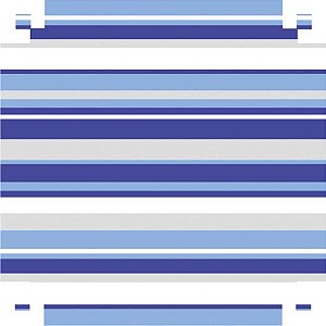Papel Presente Bobina Couchê 60CM Listrado Azul – 100 Metros