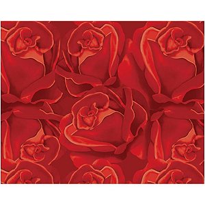 Papel Presente Bobina Couchê 60CM MOD316 Rosa Vermelho BO-100MTS