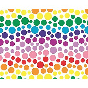 Papel Presente Bobina Couchê 60CM MOD. 308 Bolas - 100M