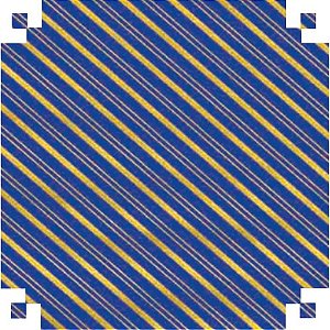 Papel Presente Bobina Couchê 60CM Listrado AZUL/OURO - BO 100 Metros