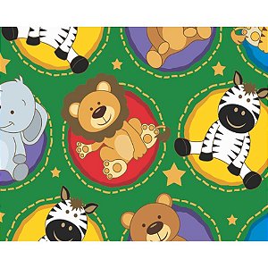 Papel de Presente Bobina Couchê 60CM MOD125 Bichos 2 100M