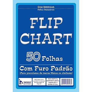 Papel para FLIP-CHART Serrilhado 62X86MM 75G 50FLS PCT com 03
