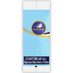 Papel para Bala Azclaro 90X220MM 1 Franja 48F