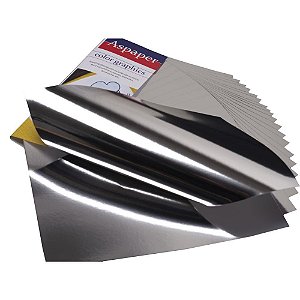 Papel Laminado Prata 210X297MM 250G PCT com 10