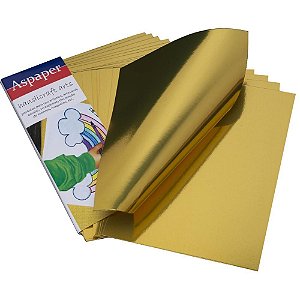 Papel Laminado Ouro 210X297MM 250G PCT com 10