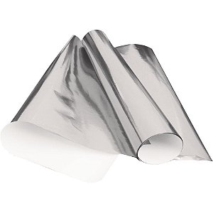 Papel Laminado 48X60CM Prata - Pacote com 40 Unidades