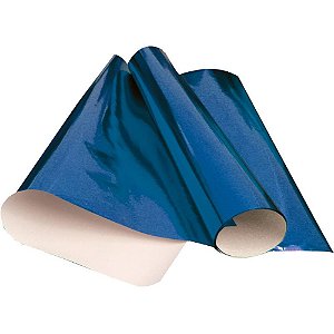 Papel Laminado 48X60CM Azul - Pacote com 40