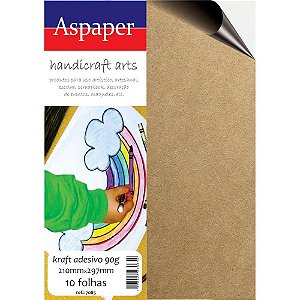 Papel KRAFT Folha 210X297MM A4 Adesivado PCT com 10