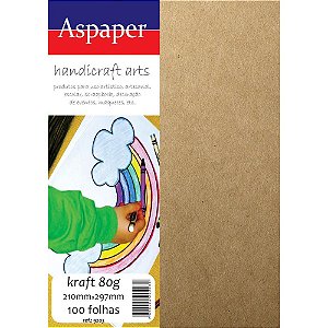 Papel KRAFT Folha 210X297MM A4 80G Pacote com 100