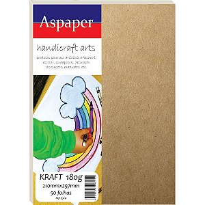 Papel KRAFT A4 180G 210X297MM - Pacote com 50 Folhas