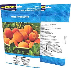 Papel Fotográfico INKJET A4 GLOSSY Dupla Face 180G - Pacote com 20 Folhas