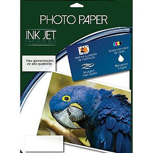 Papel Fotográfico INKJET A4 GLOSSY Adesivo 180G - Caixa com 50 Folhas
