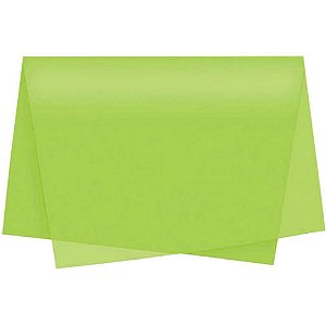 Papel Folha de Seda Verde Claro 48X60CM 20G Pacote com 100
