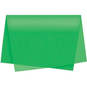 Papel Folha de Seda Verde Bandeira 48X60CM 20G Pacote com 100