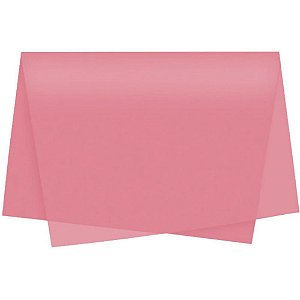 Papel Folha de Seda Rosa Escuro 48X60CM 20G Pacote com 100