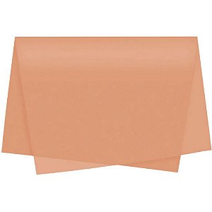 Papel Folha de Seda Marrom 48X60CM 20G - Pacote com 100 Folhas