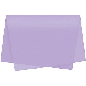 Papel Folha de Seda Lilás 48X60CM 20G Pacote com 100 Folhas