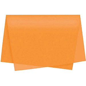 Papel Folha de Seda Laranja 48X60CM 20G Pacote com 100