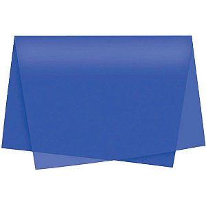 Papel Folha de Seda Azul Escuro 48X60CM 20G - Pacote com 100 Unidades