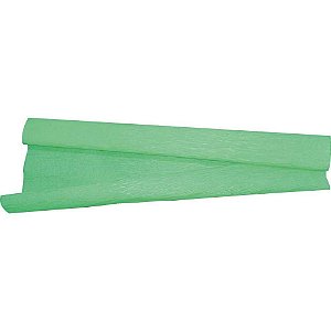 Papel Crepom Verde Claro 48CM X 2M - Pacote com 10