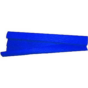 Papel Crepom 48CM X 2M Azul Royal - Pacote com 10