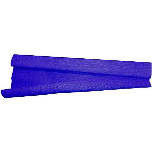 Papel Crepom 48CM X 2M Azul Escuro - Pacote com 10 Unidades