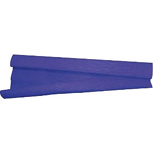 Papel Crepom 48CM X 2M Azul Escuro - Pacote com 10 Unidades