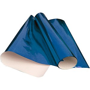 Papel Cartolina Laminado 48X60CM Azul Pacote com 20