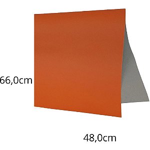 Papel Cartão Fosco 48X66CM 200G Laranja - Pacote com 20