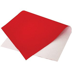 Papel Camurça 40X60CM Vermelho - Pacote com 25 Folhas